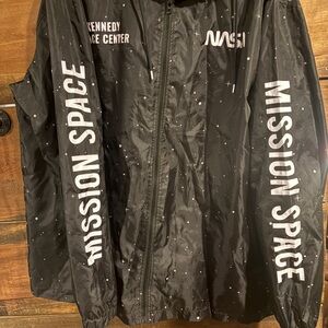 NASA 3XL Black Windbreaker Jacket